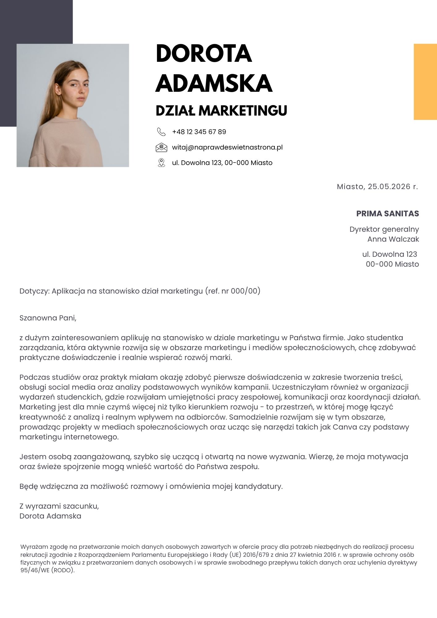 List motywacyjny Canva