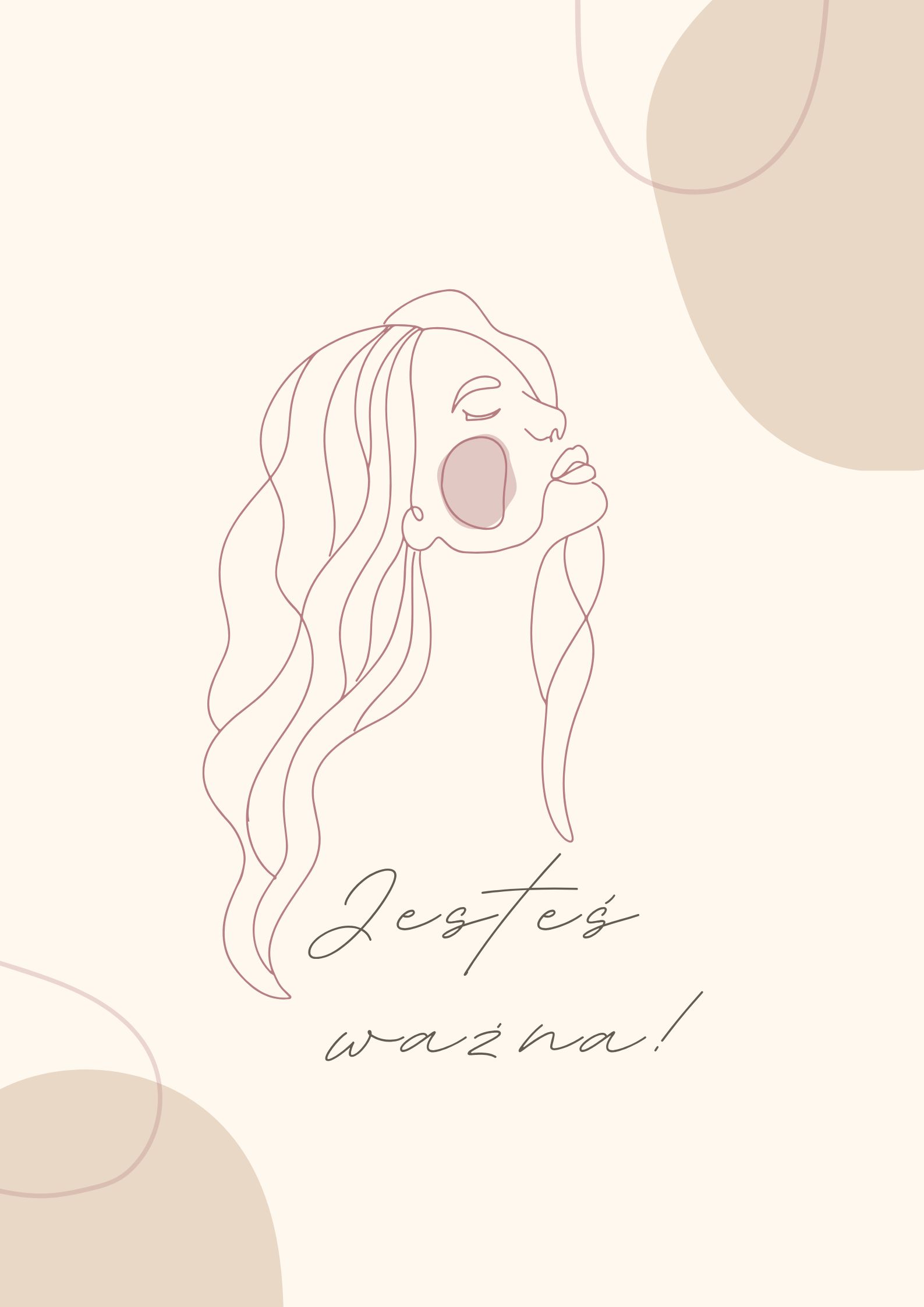 Szablon plakatu abstrakcyjnego w Canvie - styl art line