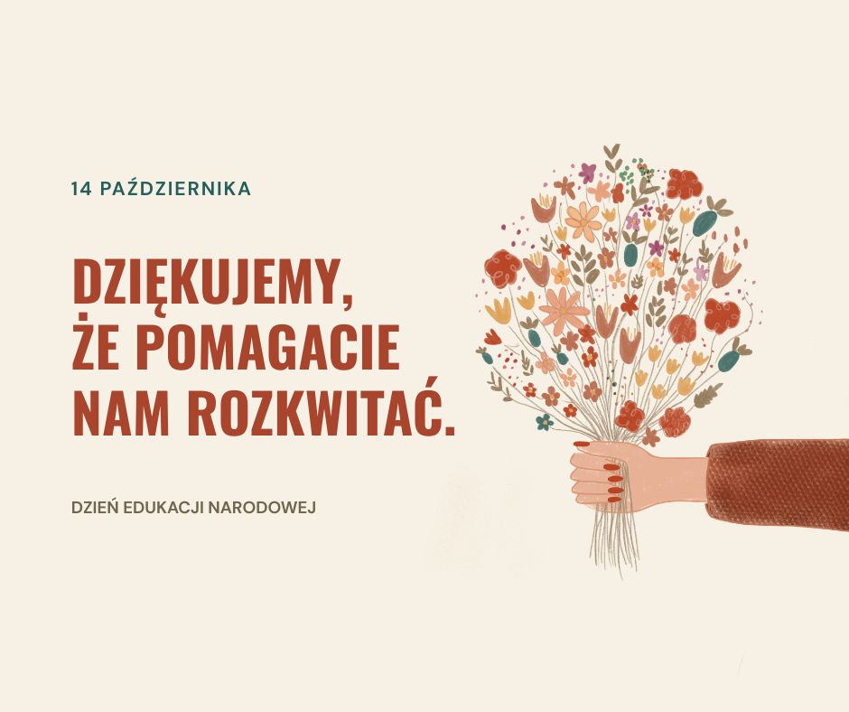 Grafika na Dzień nauczyciela kwiaty