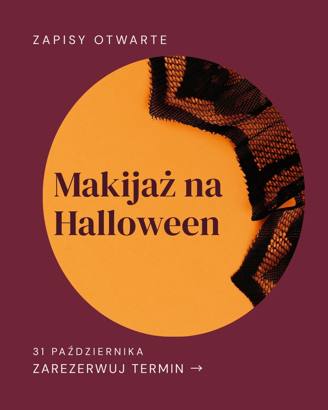 Makijaż na halloween grafika canva