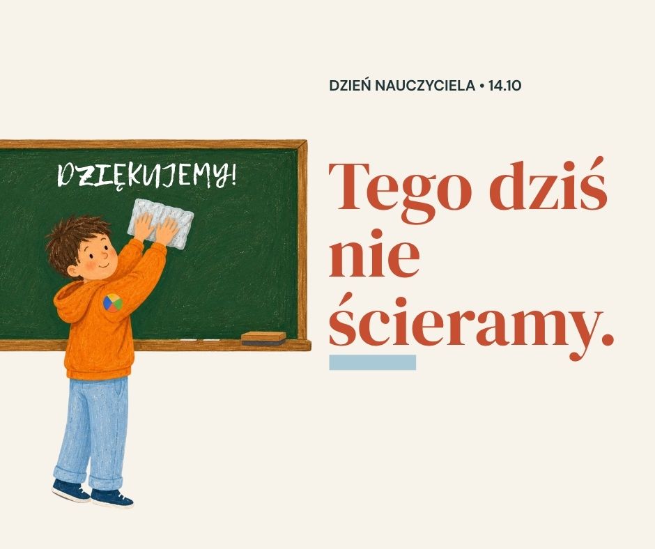 Grafika na dzień nauczyciela do edycji w canvie