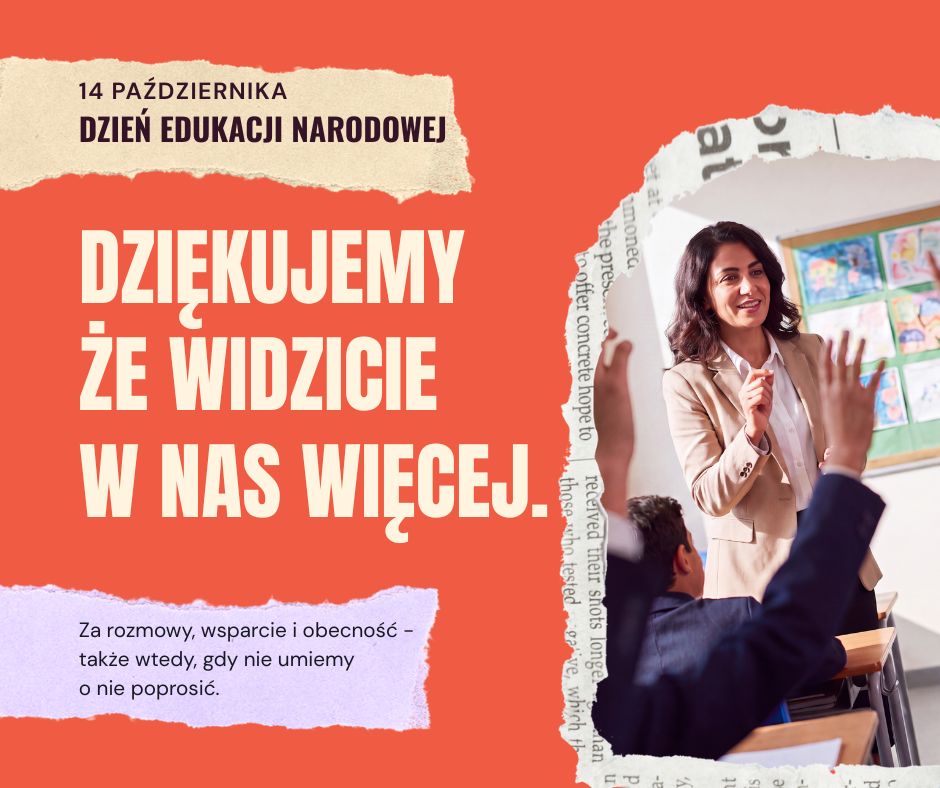 Grafika na dzień nauczyciela canva dziękujemy