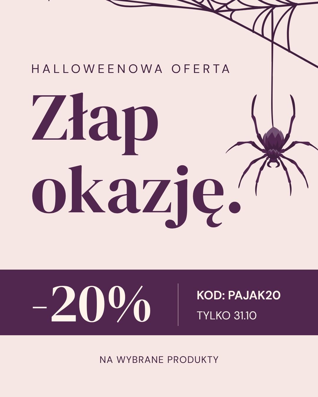 Halloween promocja szablon canva