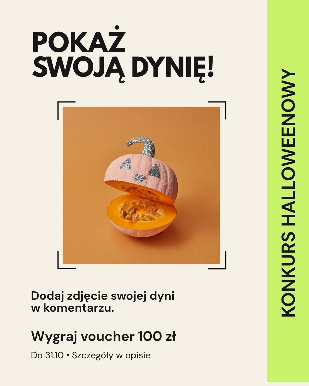 Grafika na halloween konkurs dynia