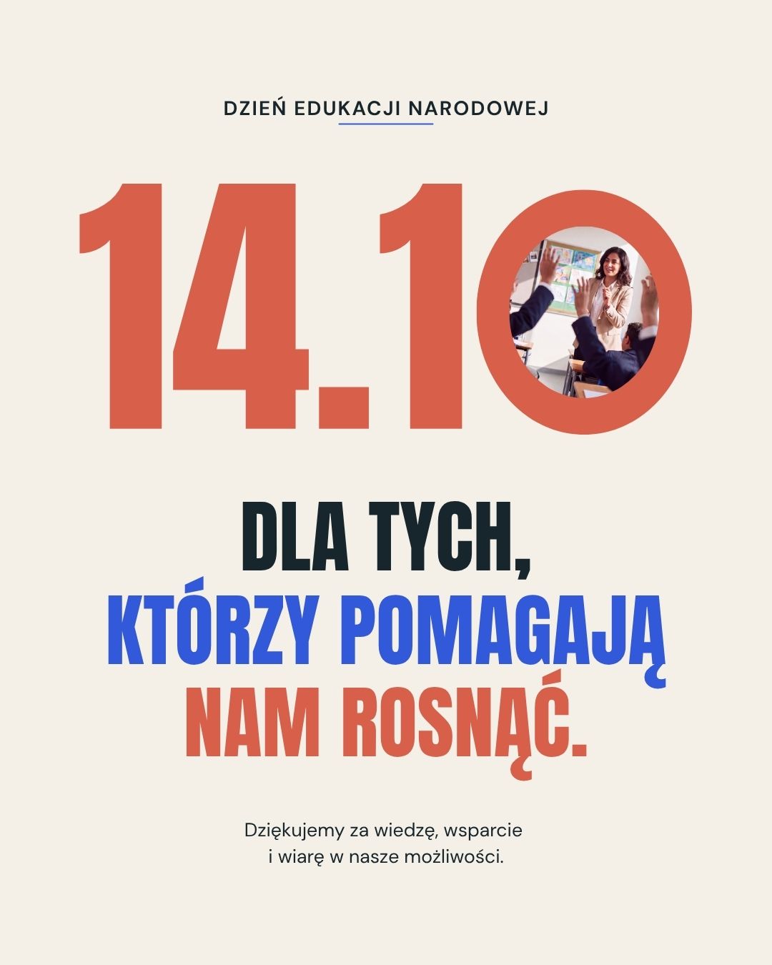 Dzień nauczyciela szablon canva na instagram