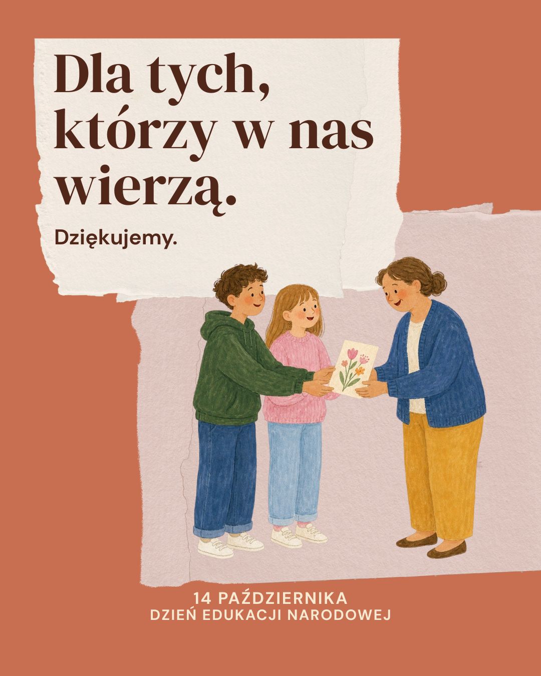 Dzień nauczyciela grafika szablon na instagram