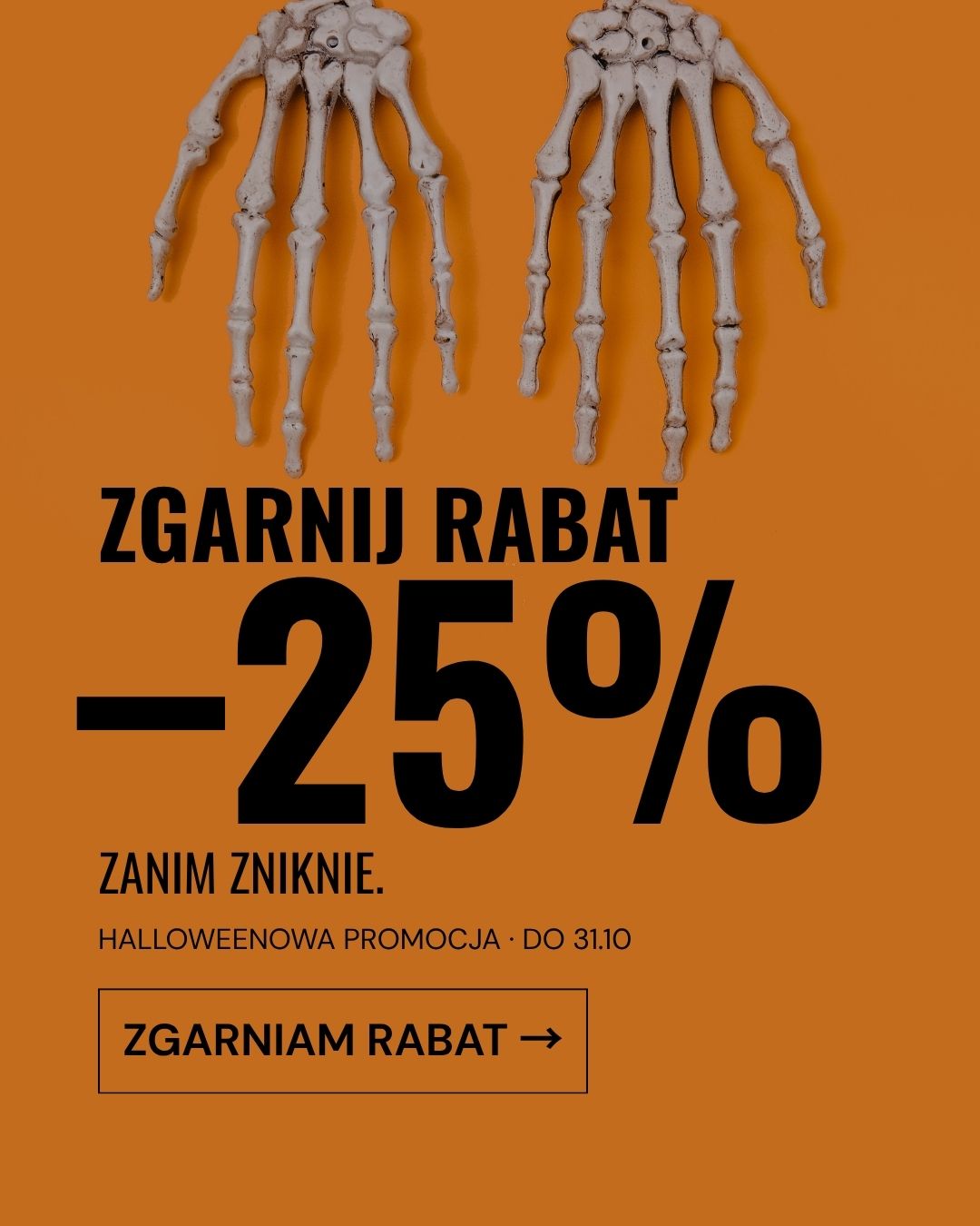 Halloween rabat canva szablon