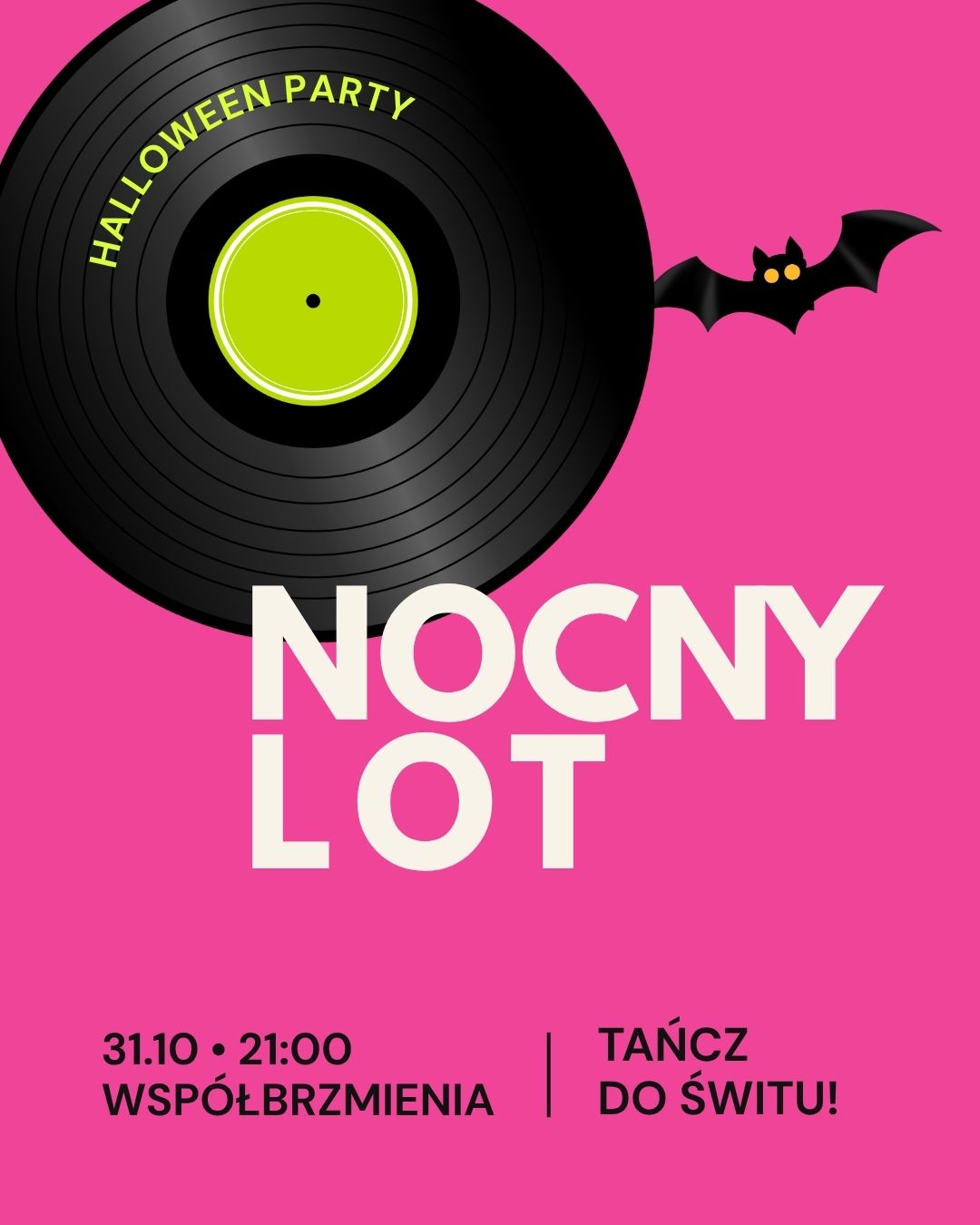 Halloween zaproszenie na imprezę grafika